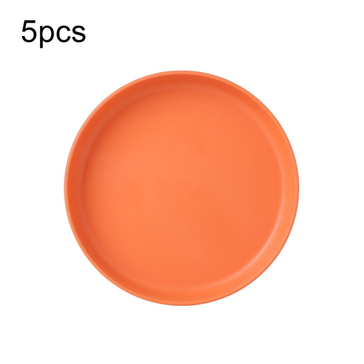 5pcs Home 6 Inch Small Dish Plastic Snack Cake Dish Dining Table Garbage Tray