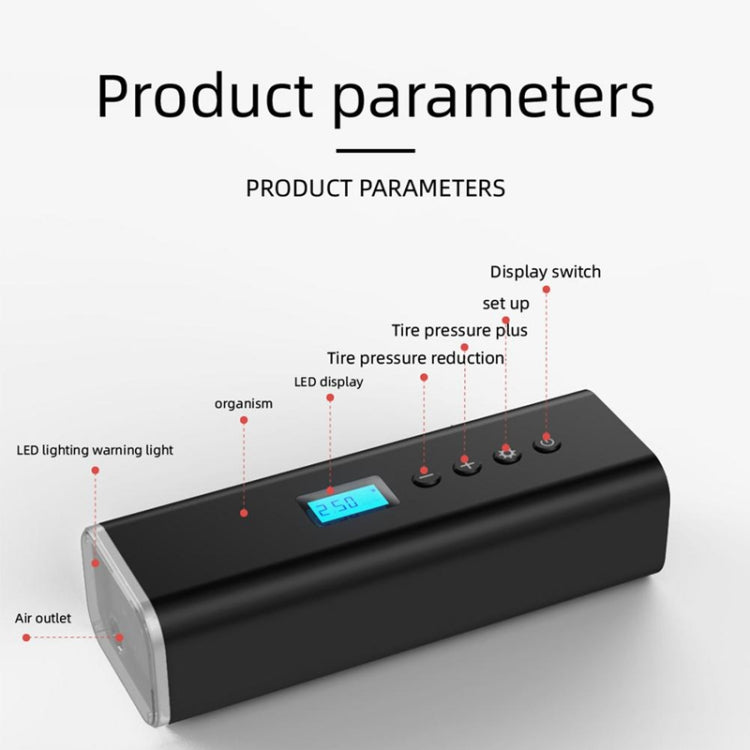 H68 Handheld Mini Wireless Smart Car Inflator Pump Portable Multifunctional Tire Air Pump, H68 Wireless