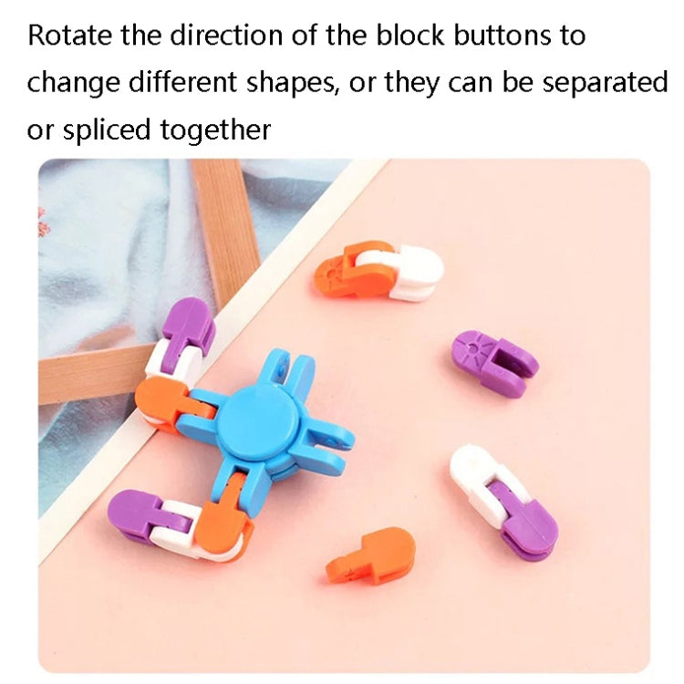 10 PCS Bicycle Chain Track DIY Toys Bone Stenosis 4 Angle Variety Fingertip Spinner, Random Color Delivery