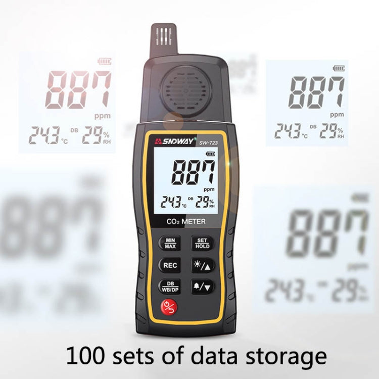 SNDWAY SW723 High-Precision Carbon Dioxide Detector Air Carbon Dioxide Concentration Monitor(SW723)