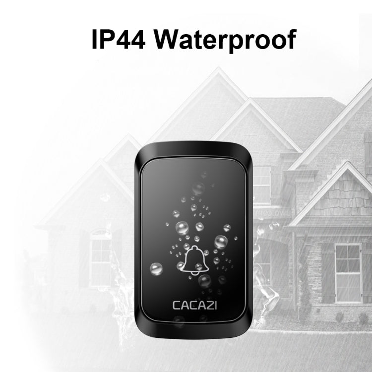 CACAZI A80 1 For 1 Wireless Music Doorbell without Battery, Plug:EU Plug(White)