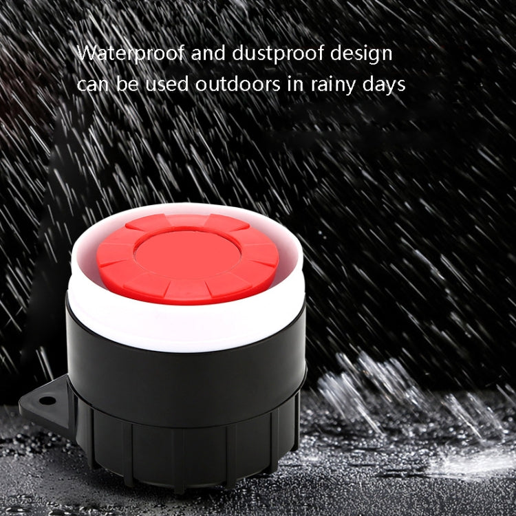 BJ-1K High-Decibel Active Buzzer Dual Audio Electronic Siren Alarm Wall-Mounted Anti-Theft Buzzer, Voltage: 220V(Red White Black)