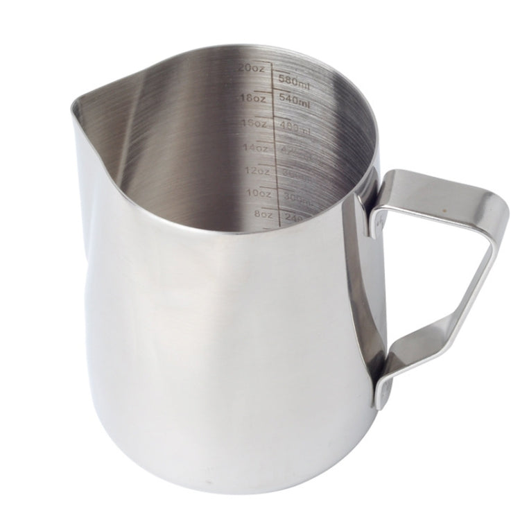 Inner Scale Pull Flower Cup Stainless Steel Milk Foam Cup Coffee Utensils, 350ml, 600ml