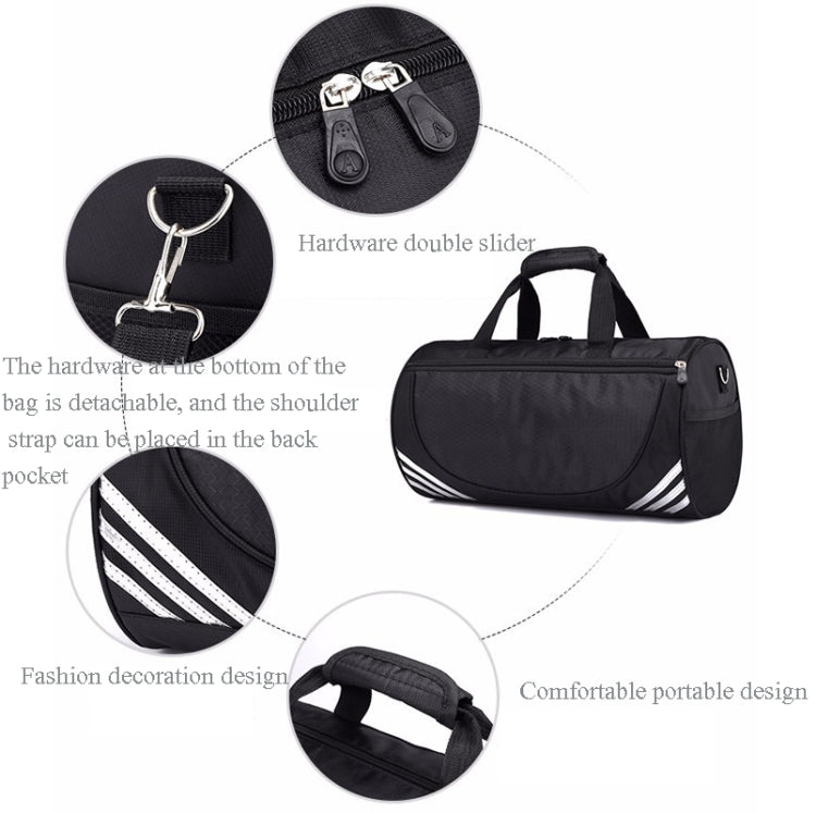 Leisure Sports Fitness Bag Men And Women One-Shoulder Diagonal Portable Cylindrical Travel Bag, Large, Small