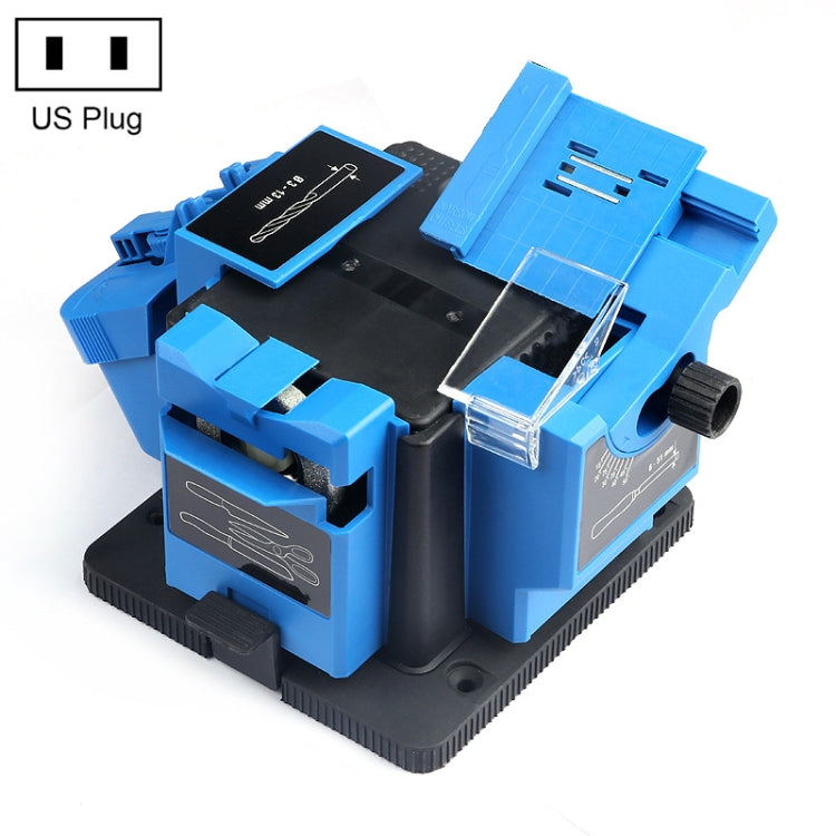Electric Household Knife Sharpener Scissors Fruit Knife Drill Bit Sharpener, Blue EU Plug, Blue US Plug