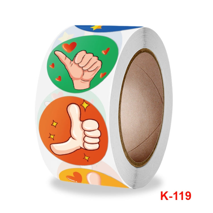 10 PCS Cartoon Thumbs Up Teacher Encouragement Label, 2.5cm / 1 inch