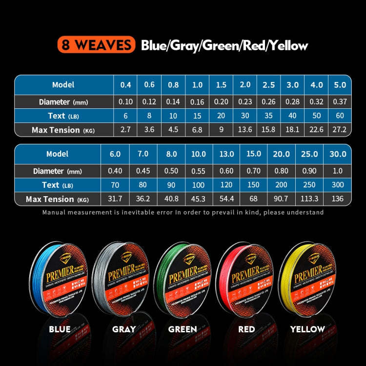 PROBEROS 8 Edited 100M Majestic Horse Fish Line, 0.4 / 6LB, 0.6 / 8LB, 0.8 / 10LB, 1.0 / 15LB, 1.5 / 20LB, 2.0 / 30LB, 3.0 / 40LB, 4.0 / 50LB, 5.0 / 60LB, 6.0 / 70LB, 7.0 / 80LB, 10.0 / 100LB, 13.0 / 120LB