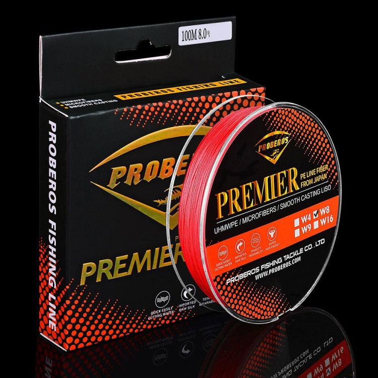 PROBEROS 8 Edited 100M Majestic Horse Fish Line, 0.4 / 6LB, 0.6 / 8LB, 0.8 / 10LB, 1.0 / 15LB, 1.5 / 20LB, 2.0 / 30LB, 3.0 / 40LB, 4.0 / 50LB, 5.0 / 60LB, 6.0 / 70LB, 7.0 / 80LB, 10.0 / 100LB, 13.0 / 120LB