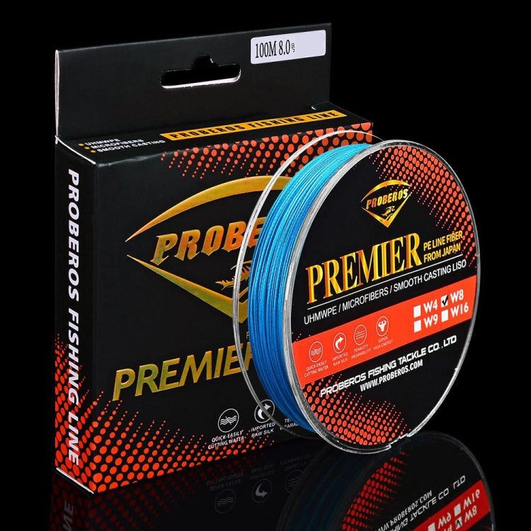 PROBEROS 8 Edited 100M Majestic Horse Fish Line, 0.4 / 6LB, 0.6 / 8LB, 0.8 / 10LB, 1.0 / 15LB, 1.5 / 20LB, 2.0 / 30LB, 3.0 / 40LB, 4.0 / 50LB, 5.0 / 60LB, 6.0 / 70LB, 7.0 / 80LB, 10.0 / 100LB, 13.0 / 120LB