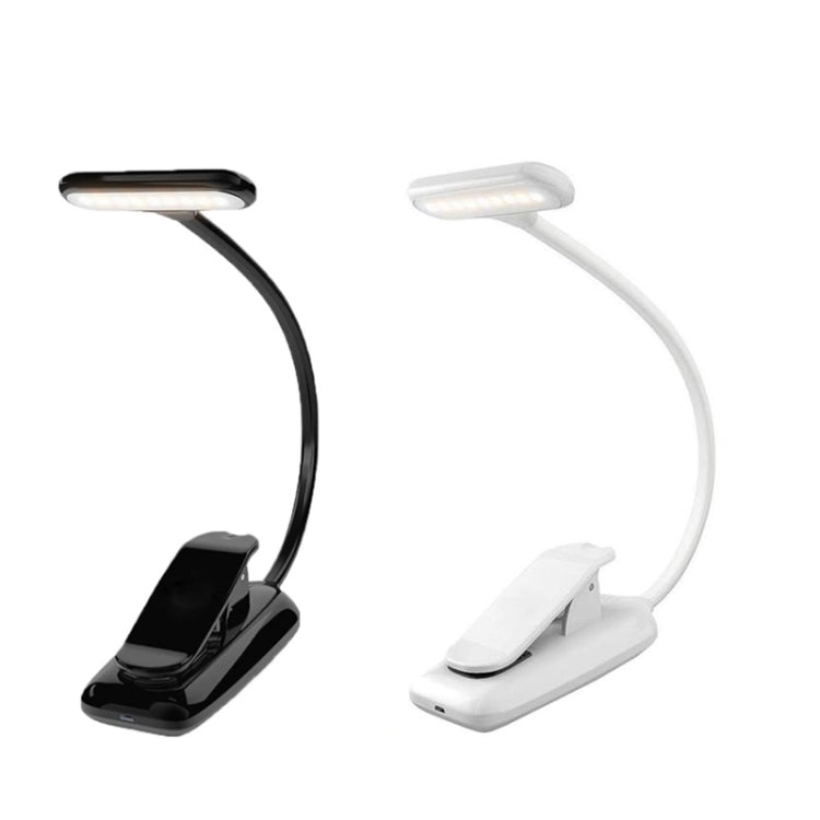 8021 Mini Book Clip Light LED Music Score Eye Protection Reading Lamp, Black, White