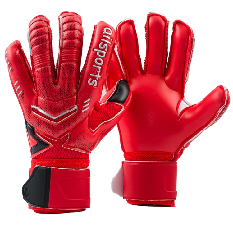 Ailsports ST5511 1 Pair Goalkeeper Thicken Latex Fingers Protection Gloves, 5, 6, 7, 8, 9, 10, 11