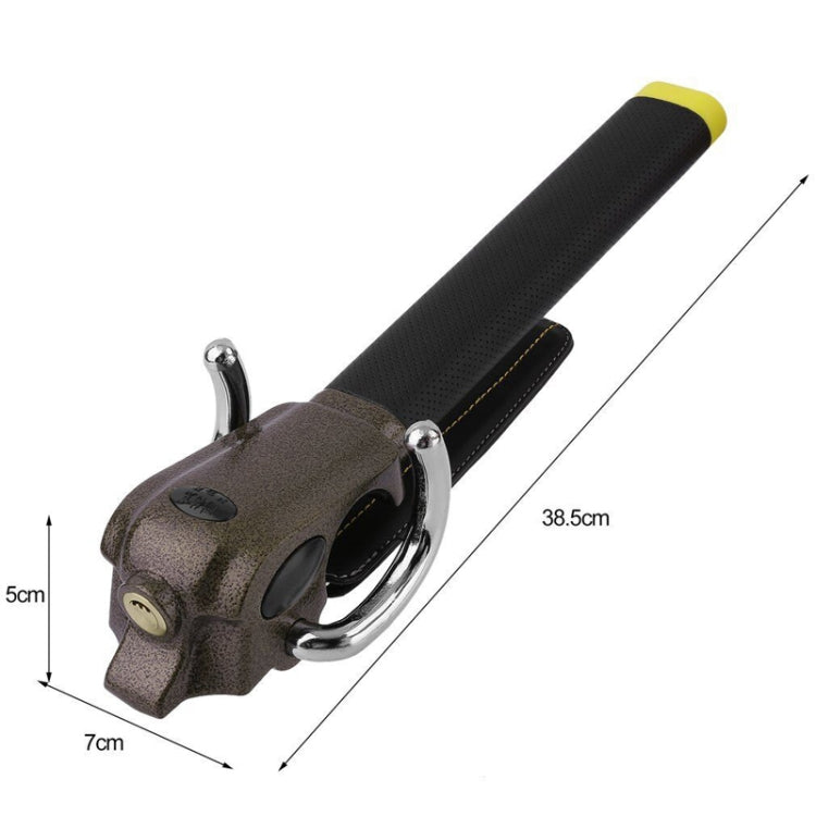 Car Steering Wheel Anti-Theft Lock, Anti-Theft Lock((Black Gold))