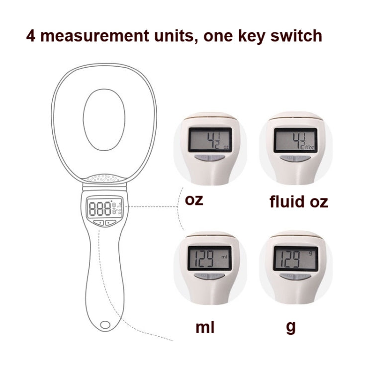 800g/1g Large Spoon Scale Electronic Weighing Spoon Scale Baking Kitchen Weighing Spoon, 800g / 1g