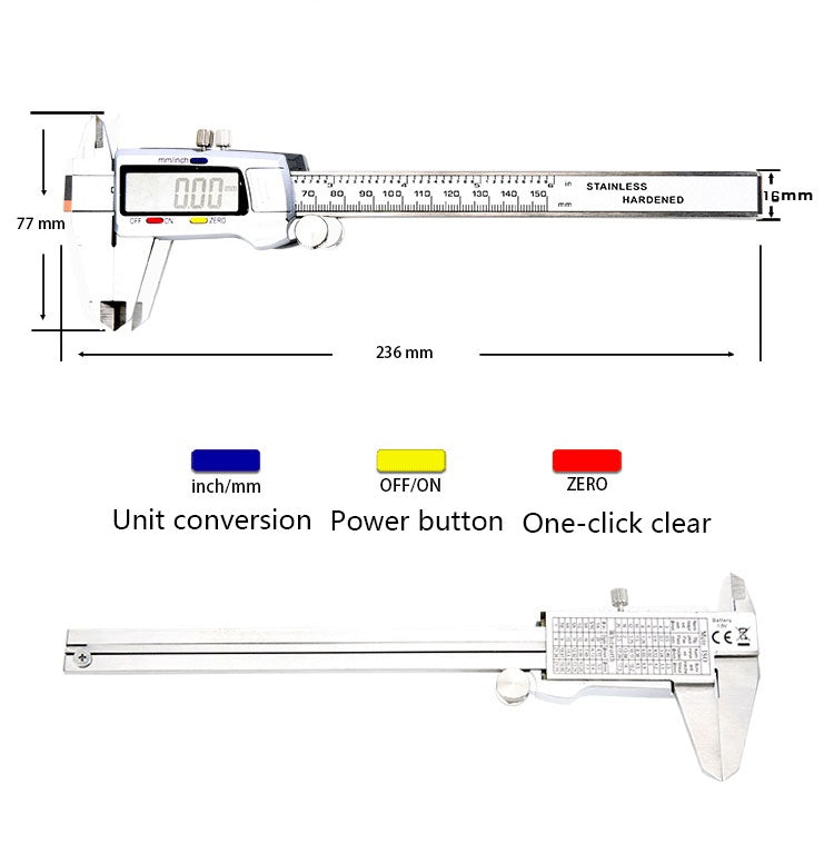 JS-04 Stainless Steel Electronic Digital Caliper, JS-04