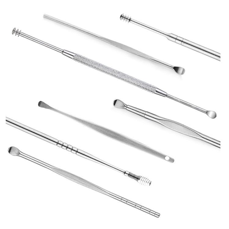 QILIZUO  3 Sets Stainless Steel Double-Ended Screw Ear Scoop