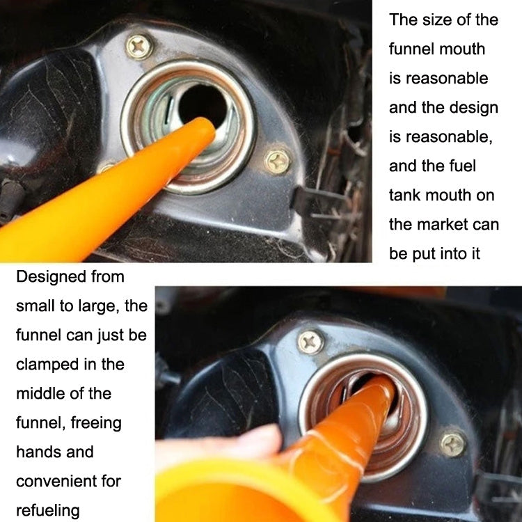 10 PCS Car Hands-Free Plastic Refueling Funnel, Plastic Refueling Funnel