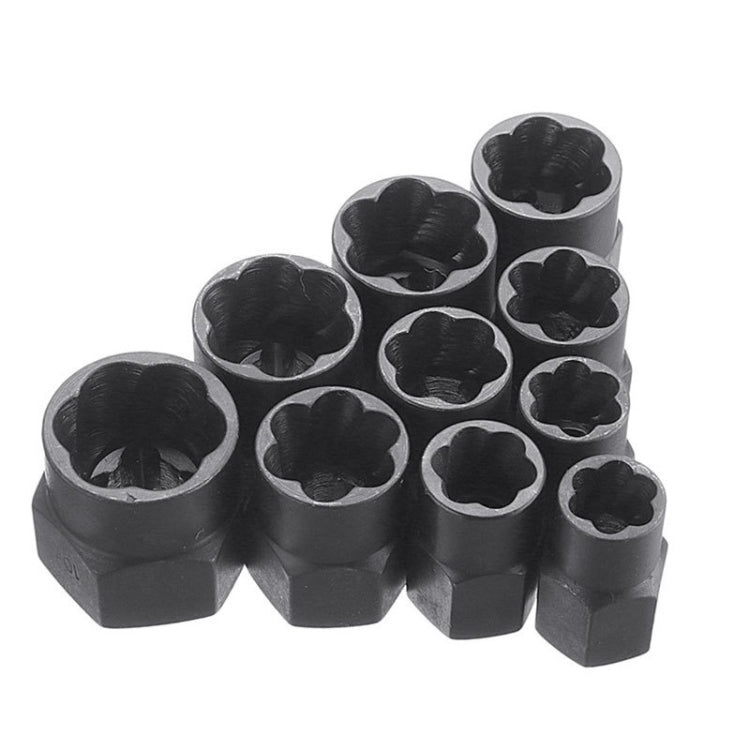 10 PCS / Set Nut Extractor Screw Removal Tool Break Wire Bolt Extractor, High, Short