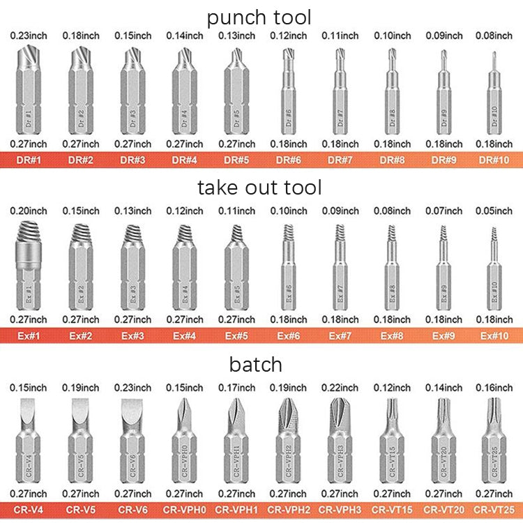 Broken Wire Extractor Set High-Speed Steel Damage Screw Disassembly Tool, Damage Screw