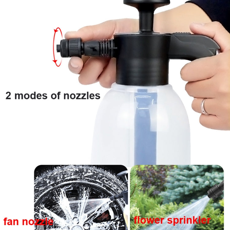 Car Wash Foam Watering Can Household Hand-held Spray Gardening Air Pressure Sprayer, Transparent White