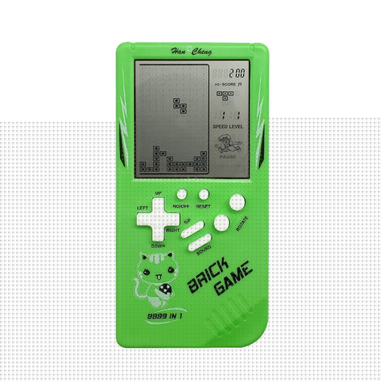 Large Screen Retro Children Handheld Game Console(Green)