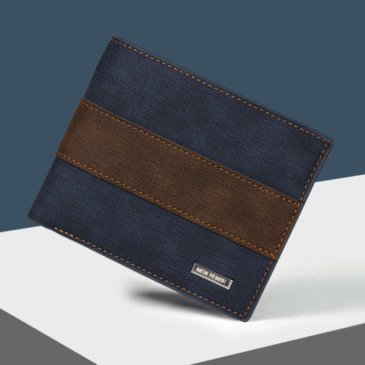 MenBense Large Capacity Short Multi-Card Matte Wallet, Blue, Black, Dark Brown, Light Brown