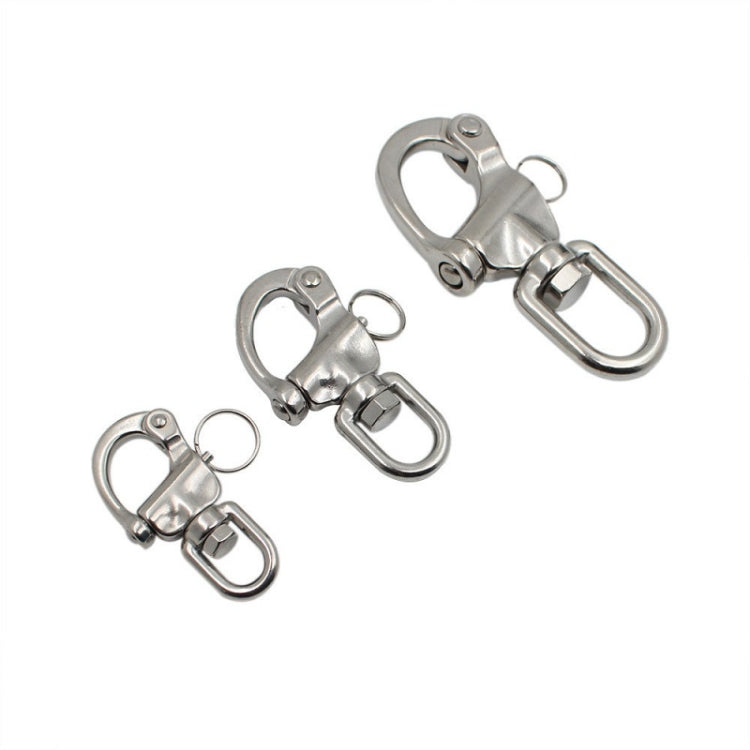 Yachting Sailing Stainless Steel Coil Type Rotary Spring Shackle, 70mm, 87mm, 128mm