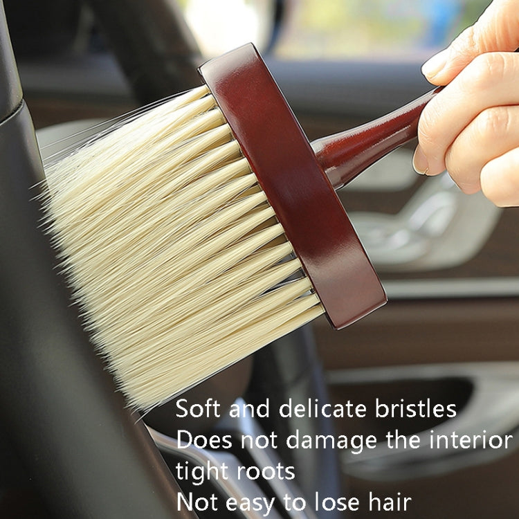 Wood Lengthening Handle Dust Brush Car Vent Internal Decoration Soft Brush, Handle Dust Brush