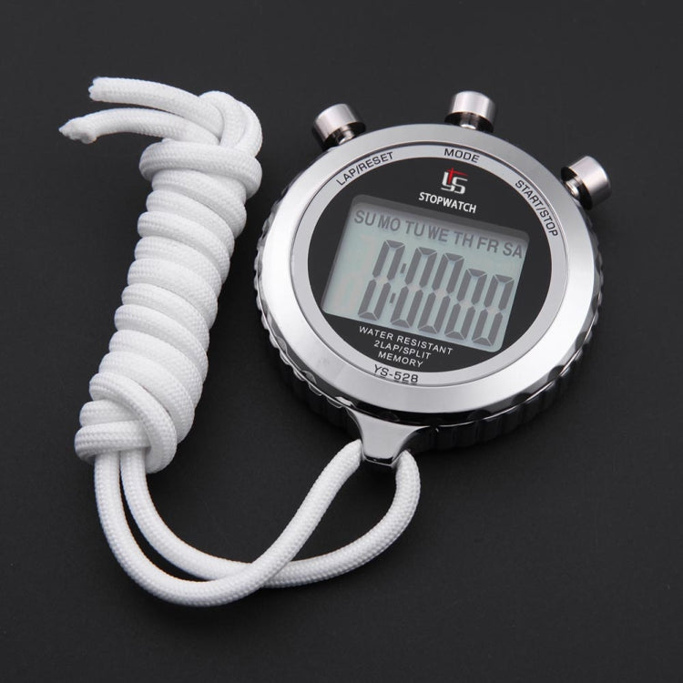 YS Metal Large Screen Display Stopwatch Fitness Sports Competition Electronic Stopwatch, YS-528 Single Row Display