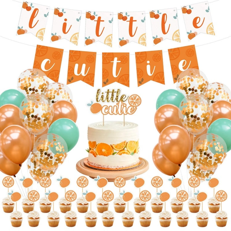 Citrus Pattern Themed Baby Birthday Party Decoration, Baby Birthday Party Decoration