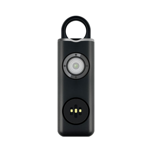 Anti-wolf Alarm Rechargeable Female Student Self-defense Keychain(Black)