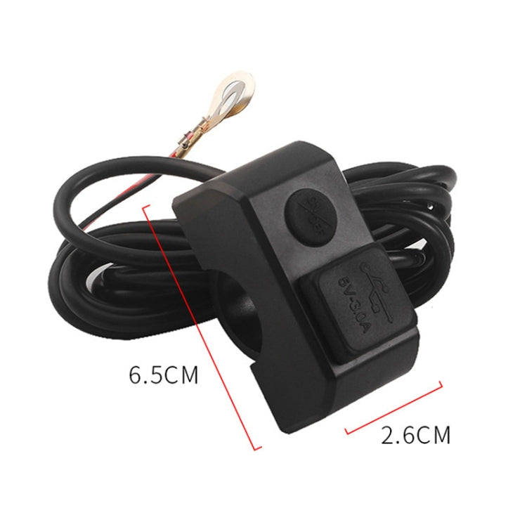 Motorcycle Dual USB Mobile Phone Charger 5V 3A Fast Charging, 5V 3A Black