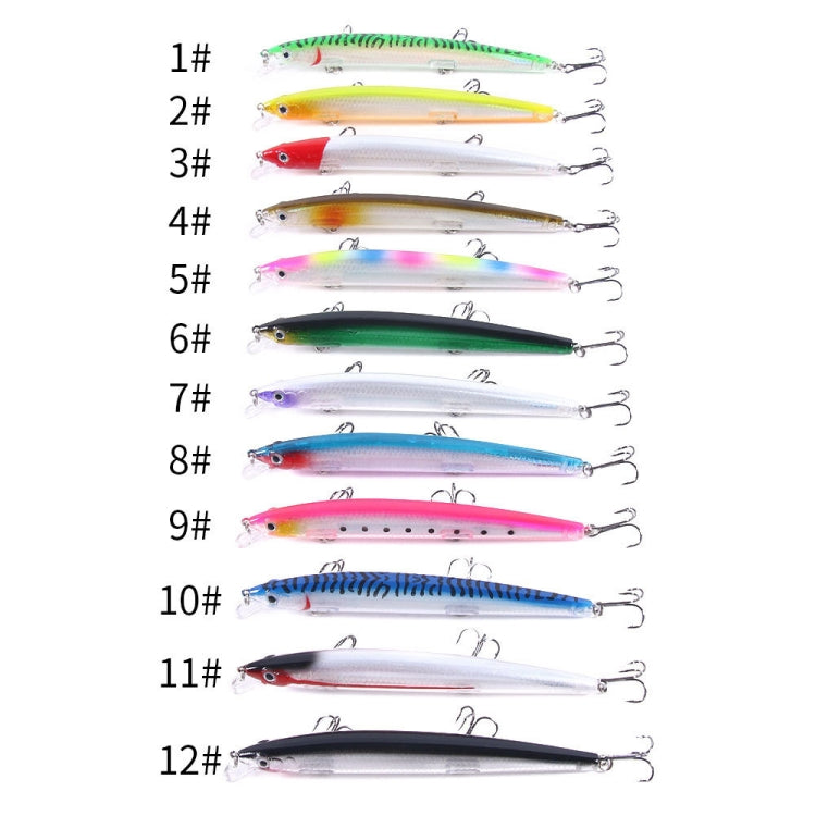 HENGJIA MI130 13.5cm 15.5g Far Throwing Floating Water Laser Bait, 4, 5, 6, 7, 8, 9, 10, 11, 1, 12, 2, 3