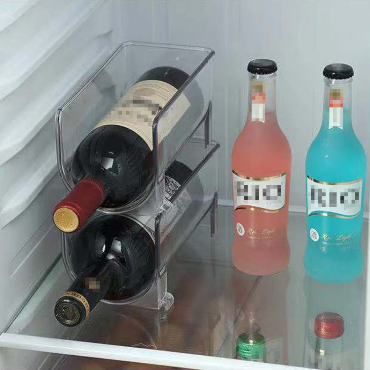 PET Layered Red Wine Stand Refrigerator Beer Beverages Storage Box, TX506
