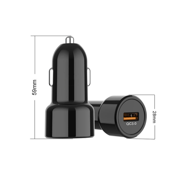 IBD321-Q3 Universal Fireproof Mobile Phone Car Charger, QC3.0 18W, QC3.0+2.4A, 2.4A+12W, 3.1A+15W, 4.8A+24W, PD 20W