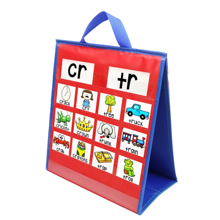 Children Educational Early Education Foldable Desktop Teaching Pocket Chart, Pocket Chart