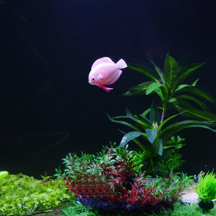 Simulation Luminous Tropical Fish Tank Landscaping Fake Decorations(F01 Pink God Cumilus)