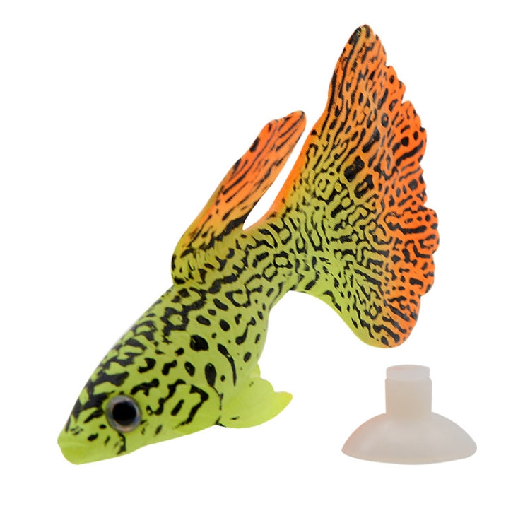 Simulation Luminous Tropical Fish Tank Landscaping Fake Decorations(F03 Peacock Fish)