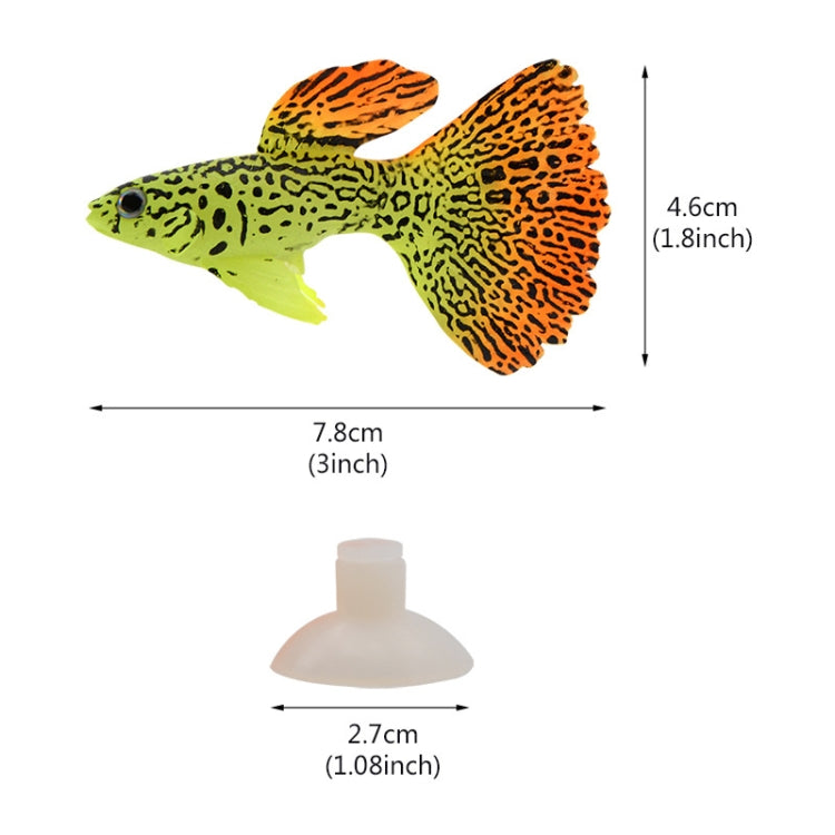 Simulation Luminous Tropical Fish Tank Landscaping Fake Decorations(F03 Peacock Fish)