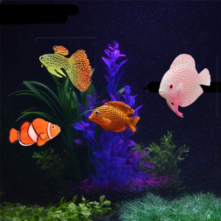 Simulation Luminous Tropical Fish Tank Landscaping Fake Decorations(F03 Peacock Fish)
