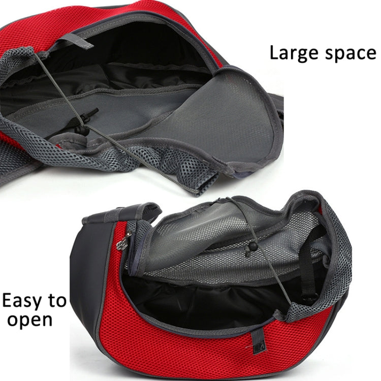 Pet Bag Widened Shoulder Strap Breathable Messenger Cat Bag,Size: Small(Red)