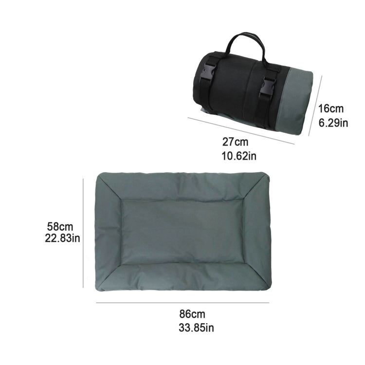 Outdoor Camping Foldable Pet Sleeping Pad 600D Oxford Cloth Waterproof Dog Pad(Grey)