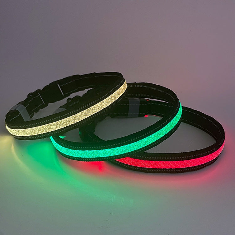 LED Rechargeable Wear-resistant and Waterproof Pet Lighting Collar, Size: XS(Black)