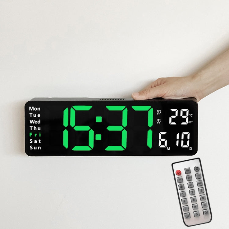 6629 13 Inch Multifunctional LED Living Room Large Screen Wall Clock, 13 Inch Black Shell Red Light, 13 Inch White Shell Orange Light, 13 Inch White Shell Green Light, 13 Inch White Shell Red Light, 13 Inch Black Shell Orange Light                     ...
