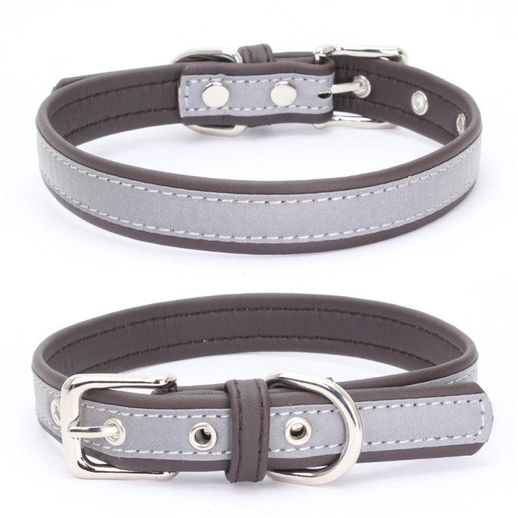 CL181K Pet Soft Reflecting Collar, Size: XS(No Iron Sheet Dark Brown)