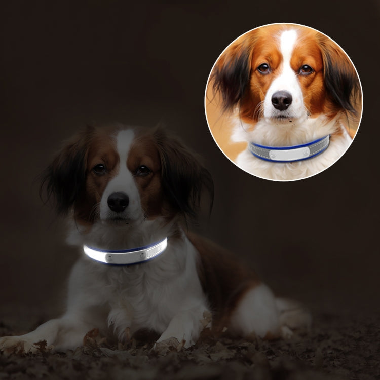 CL181K Pet Soft Reflecting Collar, Size: L(No Iron Sheet Black)