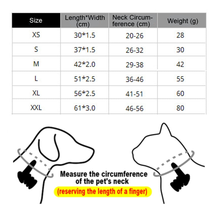 CL181K Pet Soft Reflecting Collar, Size: XXL(No Iron Sheet Purple)