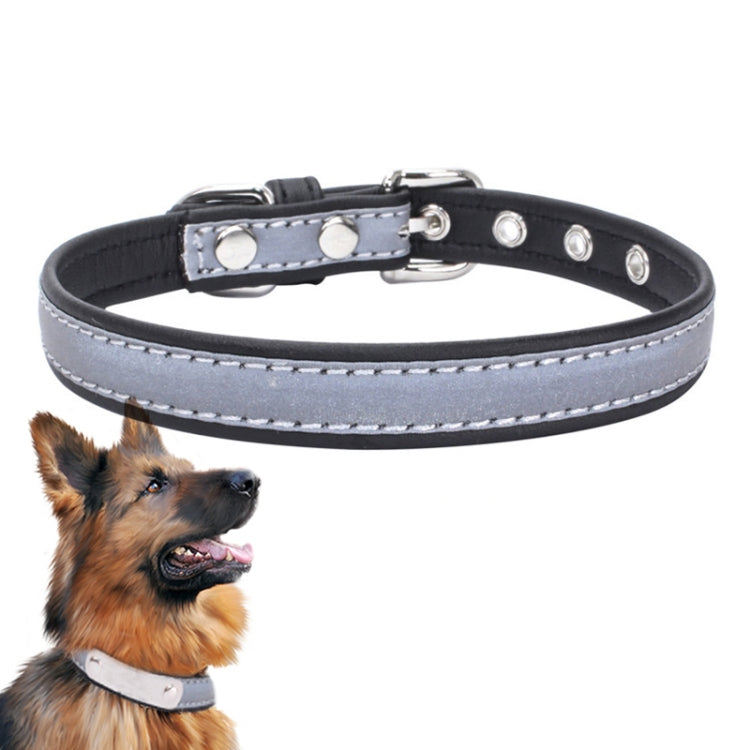 CL181K Pet Soft Reflecting Collar, Size: S(No Iron Sheet Black)