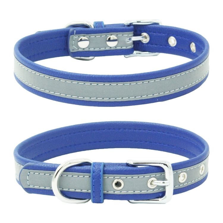 CL181K Pet Soft Reflecting Collar, Size: S(No Iron Sheet Dark Blue)