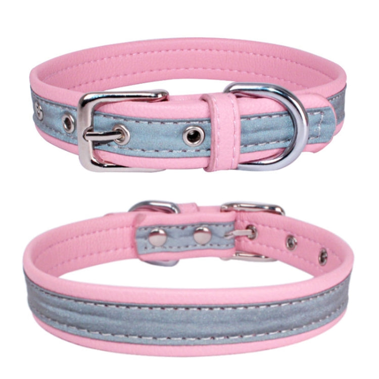 CL181K Pet Soft Reflecting Collar, Size: S(No Iron Sheet Pink)