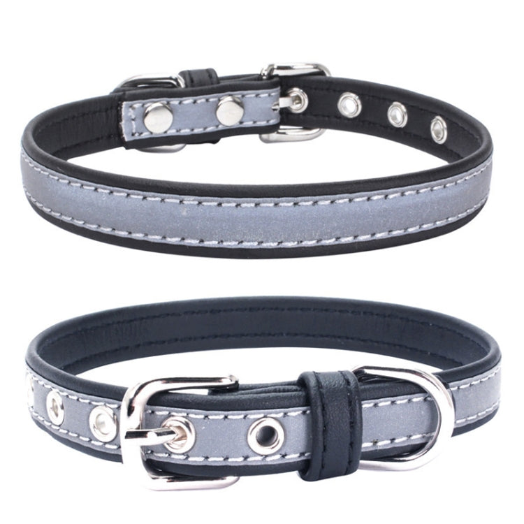 CL181K Pet Soft Reflecting Collar, Size: M(No Iron Sheet Black)